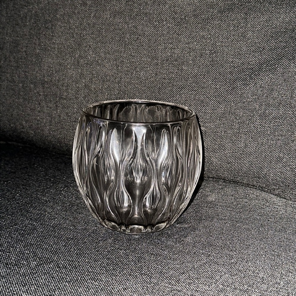 Clear Glass Candle Holder 🕯️